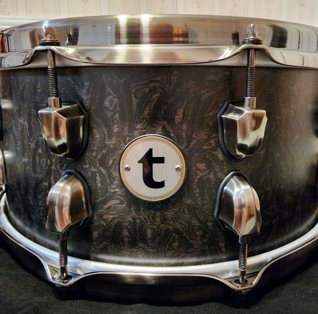 14 x6.5 Thomann Maple Burl Black Limited Edition. Photo - Kevin Anderson