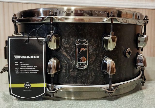 14 x6.5 Thomann Maple Burl Black Limited Edition. Photo - Kevin Anderson