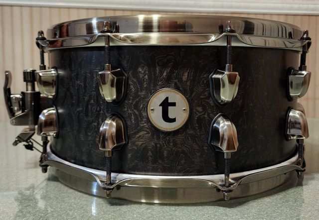 14 x6.5 Thomann Maple Burl Black Limited Edition. Photo - Kevin Anderson